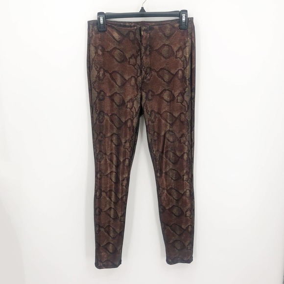 MOTHER The High Waisted Seamless Looker Ankle Slither Black Snake Size 29 NEW - Picture 2 of 12